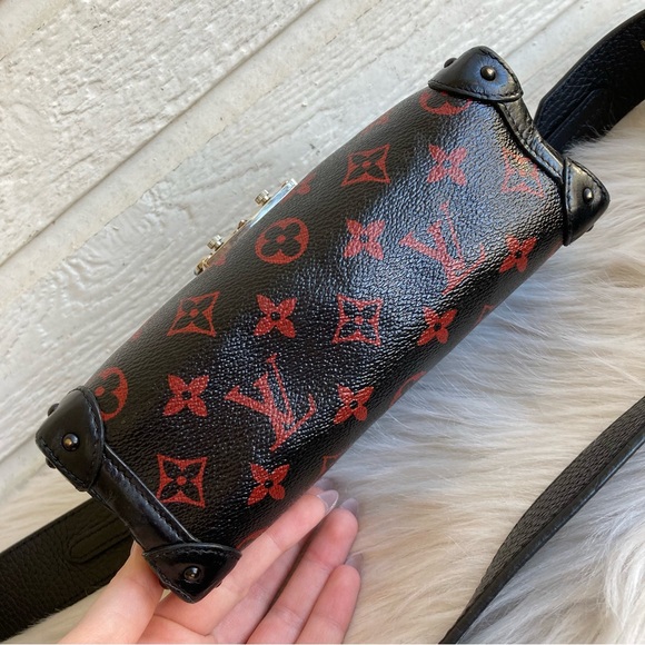 RARE | LOUIS VUITTON Monogram Petite Malle Soft MM Crossbody Handbag Red Box - Picture 11 of 16